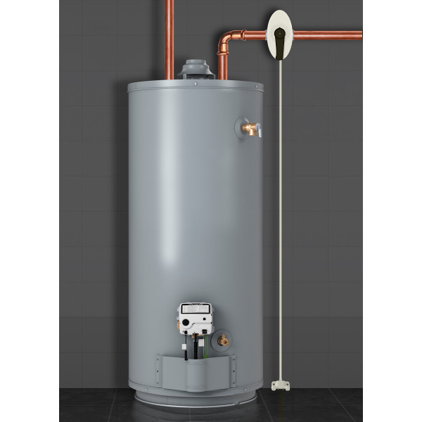 Automatically shut off the water when a water heater leak is detected