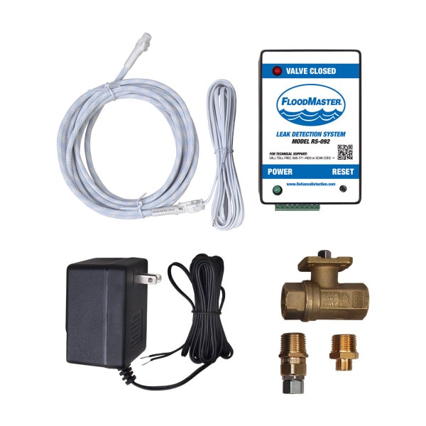 Dishwasher and hose-fed appliance leak detection kit - plug-in