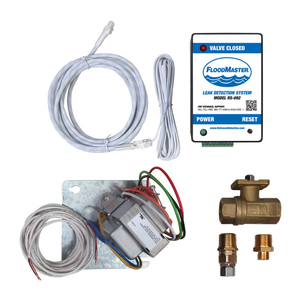Dishwasher and hose-fed appliance leak detection kit - hard-wired