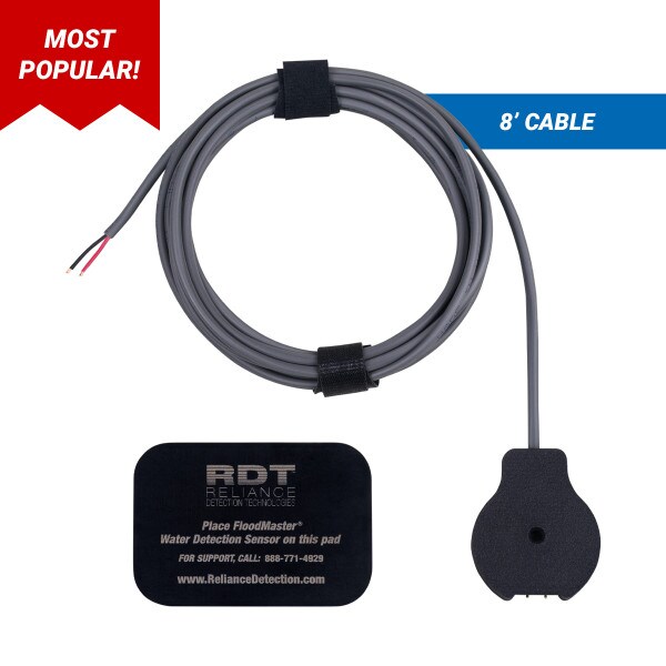 Wired water sensor with 8-foot lead wire