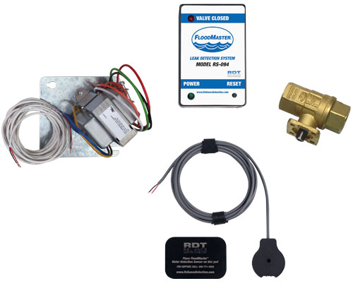 Plenum-rated water heater leak detection system