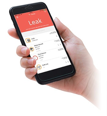 App-based water leak notifications