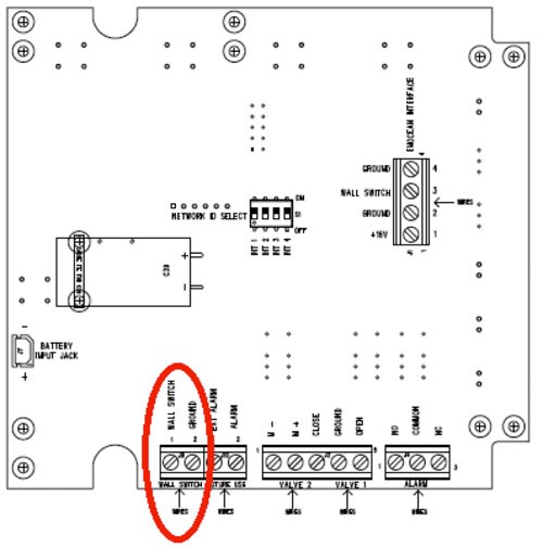 Wired wall switch schematic