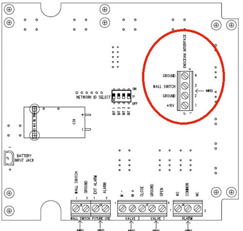 Connecting the wireless water switch to the RS-360